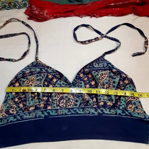 Gypsy Rose Festival Boho Hippie Halter Top - Picture 11 of 16